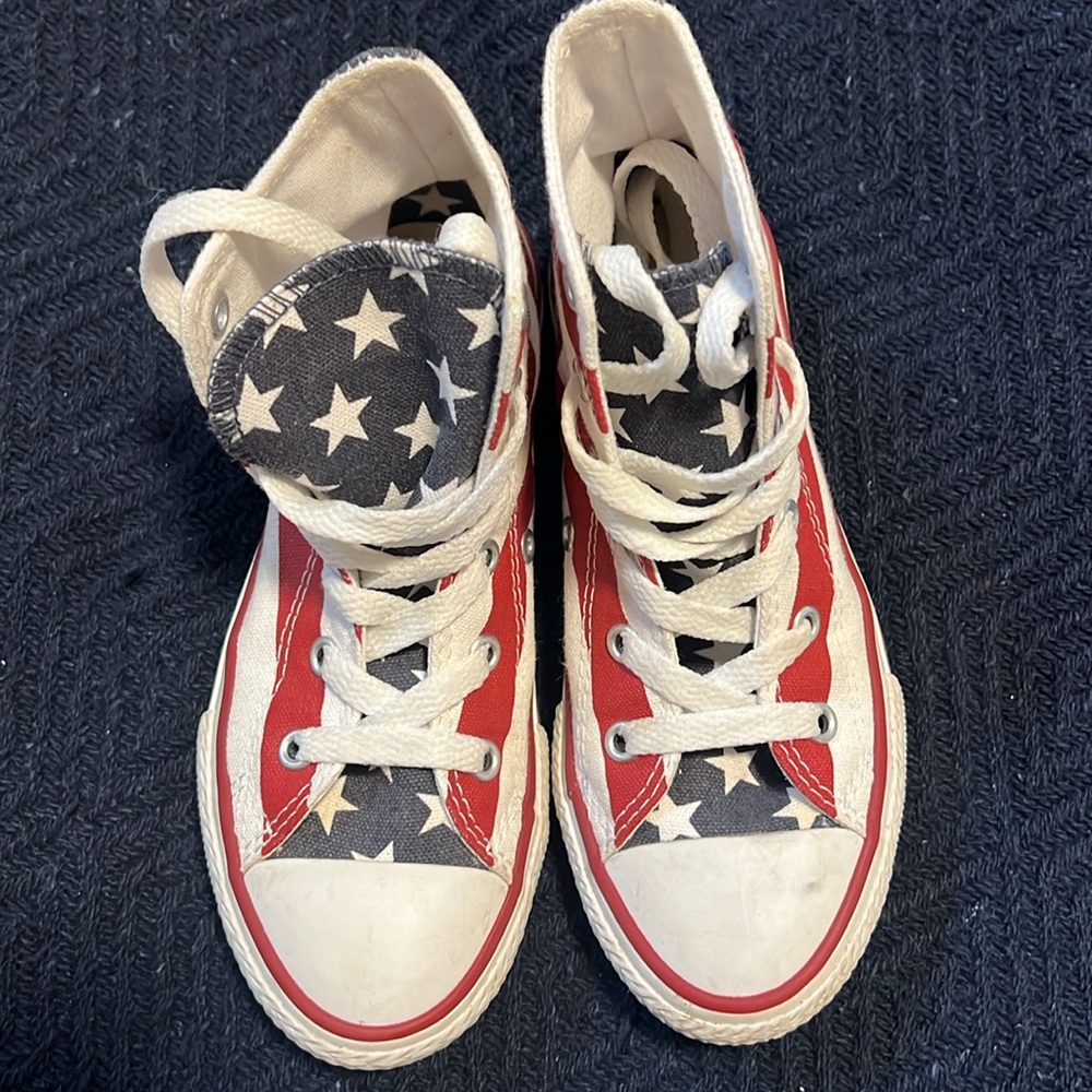 Converse Kids Shoes - Red, White, and Blue Star Design - Picture 5 of 7